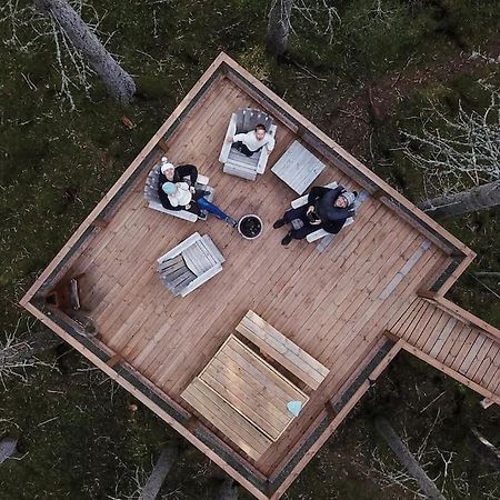 Treetop Ekne - Hytte I Skogen Med Hengebru Hotel Levanger Bagian luar foto