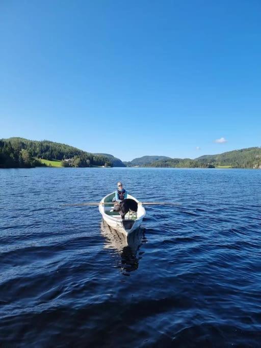 Treetop Ekne - Hytte I Skogen Med Hengebru Hotel Levanger Bagian luar foto
