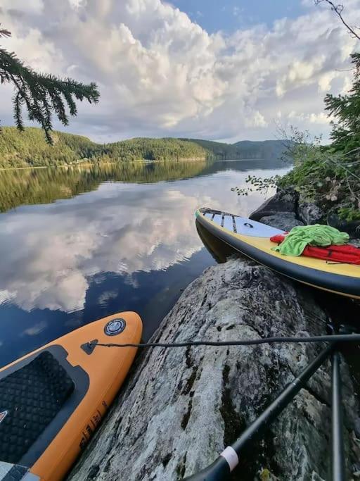 Treetop Ekne - Hytte I Skogen Med Hengebru Hotel Levanger Bagian luar foto